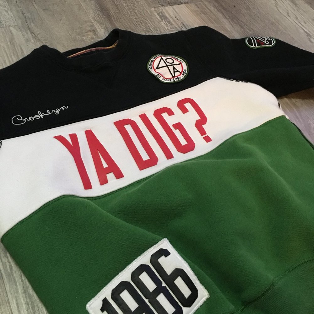 Ya Dig Spike Lee Green and White Sweatshirt